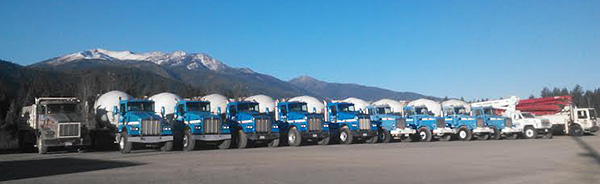Sousa Ready Mix fleet of concrete mixer trucks