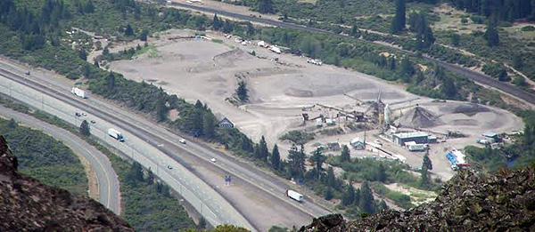 Sousa Ready Mix plant from the top of Black Butte